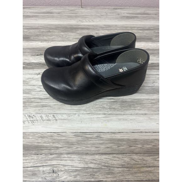Dansko Women’s Black Leather Professional Clogs Size 38 US 7.5–8 Nursing Shoes - Picture 5 of 10